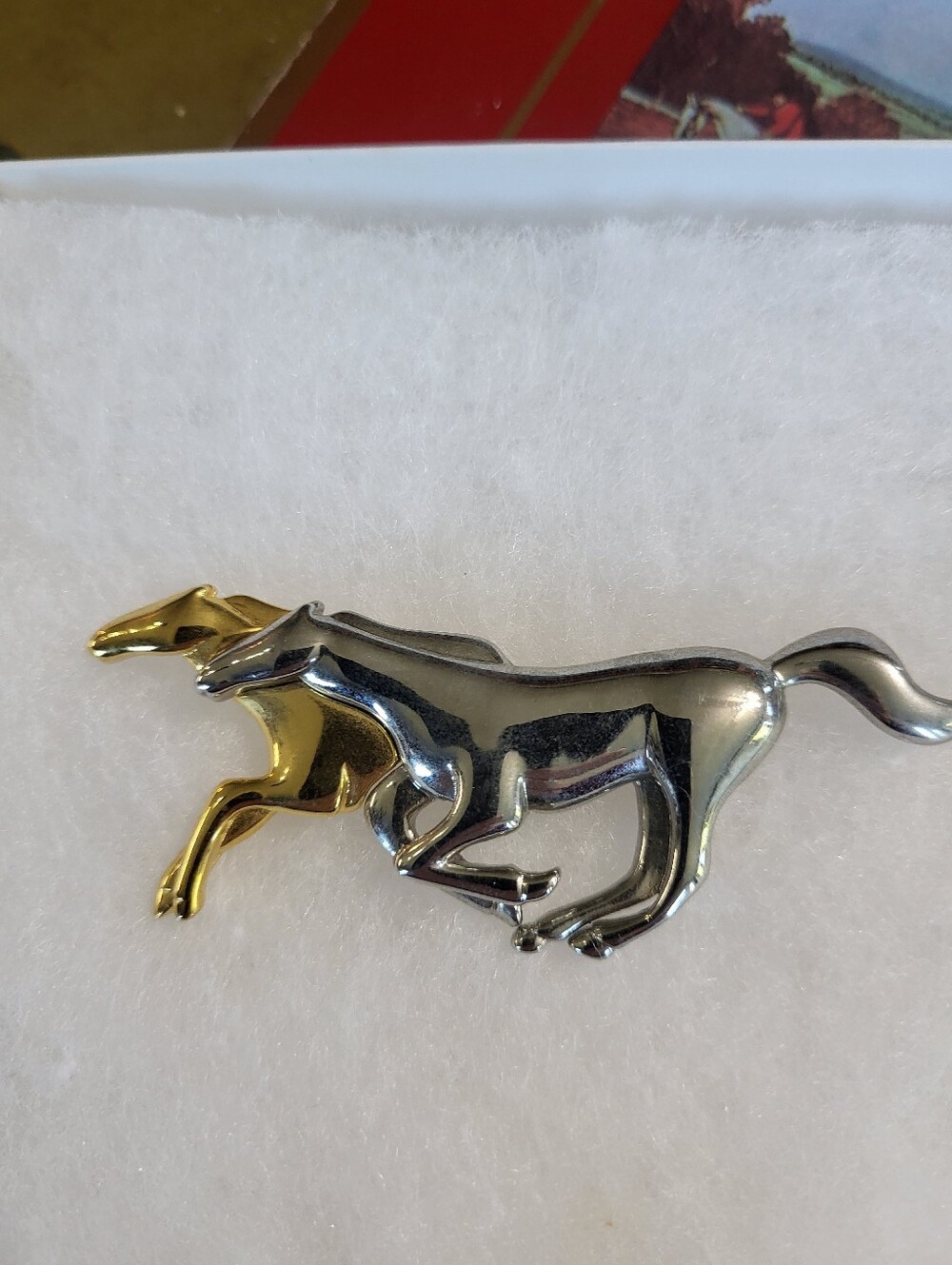 Vintage Liz Clairborne Dual-Tone Running Horse Pin Brooch